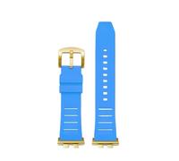 NFJNFCF Uhrenarmband kompatibel mit Casio GMW-B5000 GM-B2100 GMB2100 GMC-B2100 MRG-B2100D Uhrenarmband Gummiband Link Ersatzarmband(Sky blue-gold pin)