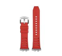 NFJNFCF Uhrenarmband kompatibel mit Casio GMW-B5000 GM-B2100 GMB2100 GMC-B2100 MRG-B2100D Uhrenarmband Gummiband Link Ersatzarmband(Red-silver pin)
