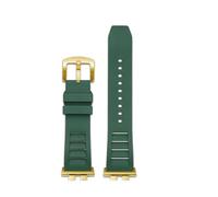 NFJNFCF Uhrenarmband kompatibel mit Casio GMW-B5000 GM-B2100 GMB2100 GMC-B2100 MRG-B2100D Uhrenarmband Gummiband Link Ersatzarmband(Green-gold pin)