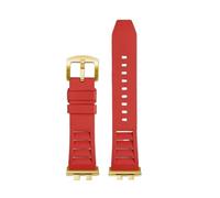NFJNFCF Uhrenarmband kompatibel mit Casio GMW-B5000 GM-B2100 GMB2100 GMC-B2100 MRG-B2100D Uhrenarmband Gummiband Link Ersatzarmband(Red-gold pin)