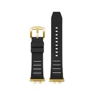 NFJNFCF Uhrenarmband kompatibel mit Casio GMW-B5000 GM-B2100 GMB2100 GMC-B2100 MRG-B2100D Uhrenarmband Gummiband Link Ersatzarmband(Black-gold pin)