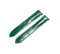 NFJNFCF Unisex Dual Tail Tech, kompatibel mit Cartier MUST-Armband, echtes Leder, schwarz, braun, flache Schnittstelle, Faltschließe, wasserdichtes Armband(Green-No Buckle,16mm)
