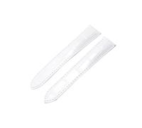 NFJNFCF Unisex Dual Tail Tech, kompatibel mit Cartier MUST-Armband, echtes Leder, schwarz, braun, flache Schnittstelle, Faltschließe, wasserdichtes Armband(White-No Buckle,22mm)