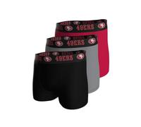 NFL 49ERS 3pk Boxers Black-Grey-Red -M