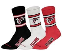 NFL Unisex Socken, 3er Pack - NFL Teams, 3Pack Crew Socks, Football, Logo, Baumwollmischung Atlanta Falcons 39-42