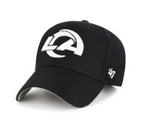 '47 NFL Los Angeles Rams MVP Unisex-Baseballkappe, Verstellbarer Klettverschluss, Einheitsgröße, Team Logo, Farbe Schwarz