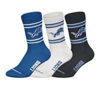 NFL Unisex Socken, 3er Pack - NFL Teams, 3Pack Crew Socks, Football, Logo, Baumwollmischung Detroit Lions 39-42