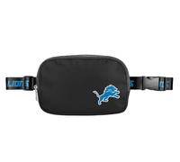 NFL FOCO Große schwarze Team-Wordmark-Crossbody-Gürteltasche, Tragetasche, Geldbörse, Detroit Löwen, Crossbelt