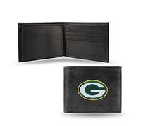 NFL Geldbörse aus Leder, Bestickt, Herren, NFL Rico Green Bay Packers Embroidered Billfold, Teamfarbe, 3.25 x 4.25-inches