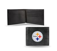 NFL Geldbörse aus Leder, Bestickt, Herren, NFL Rico Pittsburgh Steelers Embroidered Billfold, Teamfarbe, 3.25 x 4.25-inches