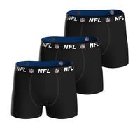 NFL Herren Boxershorts, 3er Pack - NFL Shield 3Pack Boxers, Baumwoll-Stretch, Logobund Schwarz XL