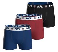 NFL Herren Boxershorts, 3er Pack - NFL Shield 3Pack Boxers, Baumwoll-Stretch, Logobund Dunkelblau/Rot/Schwarz XL