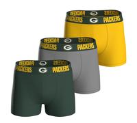 NFL Packers 3pk Boxers Green-Grey-Yellow -L
