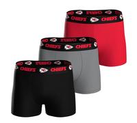 NFL Herren Boxershorts, 3er Pack - NFL Teams, Boxers, Football, Logo, Baumwollmischung Kansas City Chiefs XL