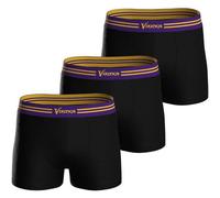 NFL Minnesota Vikings 3pk Boxers Black - L