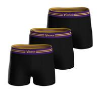 NFL Herren Boxershorts, 3er Pack - NFL Teams, Boxers, Football, Logo, Baumwollmischung Minnesota Vikings L