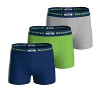 NFL Herren 3pk Boxers Seahawks Underwear, Mehrfarbig, L EU