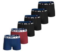 NFL Herren Boxershorts, 6er Pack - NFL Shield 6Pack Boxers, Baumwoll-Stretch, Logobund XL Schwarz/RotMix