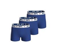 NFL Herren Boxershorts, 3er Pack - NFL Shield 3Pack Boxers, Baumwoll-Stretch, Logobund Dunkelblau L