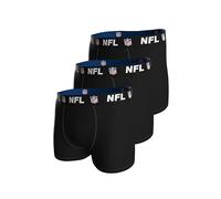 NFL Herren Boxershorts, 3er Pack - NFL Shield 3Pack Boxers, Baumwoll-Stretch, Logobund Schwarz XL