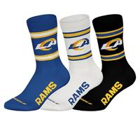 Kurzsocken NFL "Socken NFL 3Pack Crew Socks 3er Pack", Damen, Gr. 43-46, bunt (la rams), Obermaterial: 58% Baumwolle CO. 39% Polyester PES. 3% Elasthan EL., Socken (31304620-43) la rams
