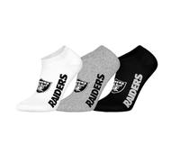 NFL LAS Vegas Raiders 3pk Sneaker Socks - WHT/MGR/BLK - 43/46