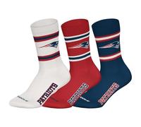 NFL Unisex Socken, 3er Pack - NFL Teams, 3Pack Crew Socks, Football, Logo, Baumwollmischung New England Patriots 2 39-42