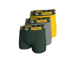 NFL Packers 3pk Boxers Green-Grey-Yellow -XL