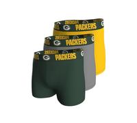 NFL Herren-Boxershorts 3er-Pack Green Bay Packers Baumwollmischung Logo 2XL