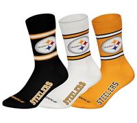 NFL Unisex Socken, 3er Pack - NFL Teams, 3Pack Crew Socks, Football, Logo, Baumwollmischung Pittsburgh Steelers 43-46
