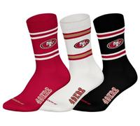 NFL Kurzsocken 3er-Pack Crew-Socken – San Francisco 49ers – Damen Gr. 39-42 – Baumwollmischung