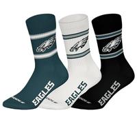 NFL Unisex Socken, 3er Pack - NFL Teams, 3Pack Crew Socks, Football, Logo, Baumwollmischung Philadelphia Eagles / 43-46 43-46 Mehrfarbig