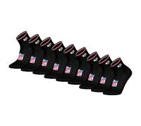 NFL Unisex Quarter-Socken, 9er Pack - NFL Shield 9Pack Quarter Socks, Logo, Streifen, Baumwollmischung 39-42 Schwarz