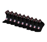 NFL Unisex Quarter-Socken, 9er Pack - NFL Shield 9Pack Quarter Socks, Logo, Streifen, Baumwollmischung 39-42 Schwarz