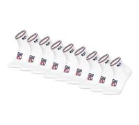 NFL Unisex Quarter-Socken, 9er Pack - NFL Shield 9Pack Quarter Socks, Logo, Streifen, Baumwollmischung 39-42 Weiß
