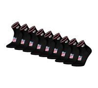 NFL Unisex Quarter-Socken, 9er Pack - NFL Shield 9Pack Quarter Socks, Logo, Streifen, Baumwollmischung Schwarz 43-46