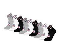 NFL Unisex Quarter-Socken, 9er Pack - NFL Shield 9Pack Quarter Socks, Logo, Streifen, Baumwollmischung Weiß/Grau/Schwarz 43-46