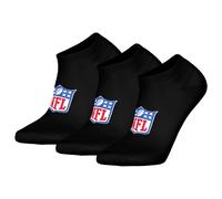 NFL Unisex Sneaker-Socken, Multipack - NFL Shield Sneaker Socks, Logo, Baumwollmischung Schwarz 39-42 6er Pack (2x3P)