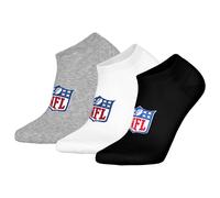 NFL Unisex Sneaker-Socken, Multipack - NFL Shield Sneaker Socks, Logo, Baumwollmischung Weiß/Grau/Schwarz 39-42 6er Pack (2x3P)