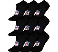 Sneakersocken NFL "Socken NFL SHIELD 9Pack Sneaker Socks 9er Pack", Herren, Gr. 39-42, schwarz, Obermaterial: 69% Baumwolle CO. 30% Polyester PES. 1% Elasthan EL., Socken Sneakersocken (63260706-39) s