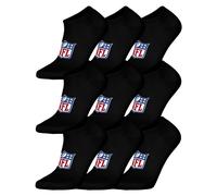 NFL Unisex Sneaker-Socken, 9er Pack - NFL Shield 9Pack Sneaker Socks, Logo, Baumwollmischung Schwarz 43-46