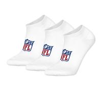 NFL Unisex Sneaker-Socken, Multipack - NFL Shield Sneaker Socks, Logo, Baumwollmischung Weiß 39-42 6er Pack (2x3P)