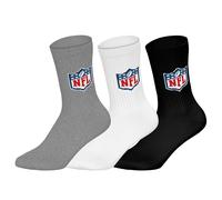 NFL Unisex Socken, 3er Pack - NFL Shield 3Pack Crew Socks, Logo, Baumwollmischung 39-42 Mehrfarbig