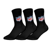 NFL Unisex Socken, 3er Pack - NFL Shield 3Pack Crew Socks, Logo, Baumwollmischung Schwarz / 43-46 43-46 Schwarz