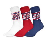 NFL Unisex Socken, 3er Pack - NFL Teams, 3Pack Crew Socks, Football, Logo, Baumwollmischung New York Giants 2 43-46