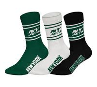 NFL Unisex Socken, 3er Pack - NFL Teams, 3Pack Crew Socks, Football, Logo, Baumwollmischung 43-46 New York Jets