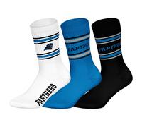 NFL Unisex-Socken – Carolina Panthers – 3er-Pack Crew-Socken, Baumwollmischung – Größe 39-42