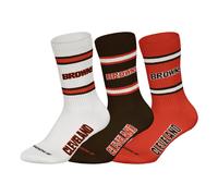 NFL Unisex Socken, 3er Pack - NFL Teams, 3Pack Crew Socks, Football, Logo, Baumwollmischung Cleveland Browns 43-46