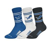 Detroit Lions 3pk Crew Socks43-46