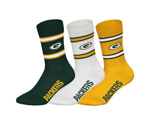 NFL Unisex Socken, 3er Pack - NFL Teams, 3Pack Crew Socks, Football, Logo, Baumwollmischung Green Bay Packers / 39-42 39-42 Mehrfarbig